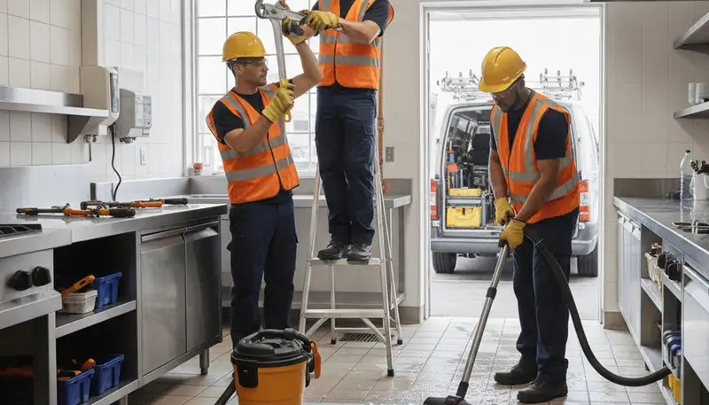 Emergency plumber repairing burst pipe in Denver, CO home