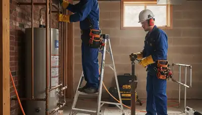 Denver CO plumber repairing a leak for plumbing service customers