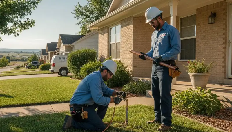 Denver, CO plumber repairing a plumbing issue for a local home service call