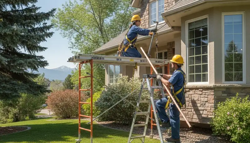 Denver, CO plumbing repair technician servicing pipes for a local plumbing business