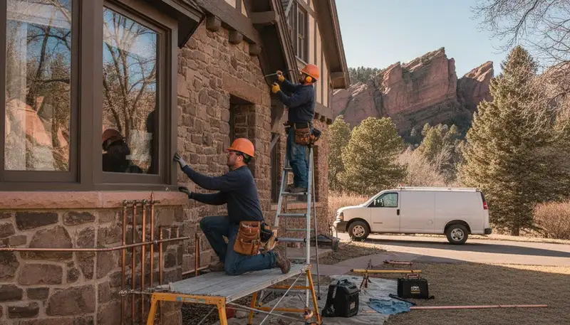 Denver, CO plumber repairing a residential pipe leak for local plumbing repair service
